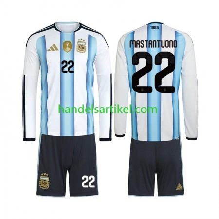 Argentinien Franco Mastantuono 22 Kinder Heim Trikotsatz World Cup 2026 Langarm